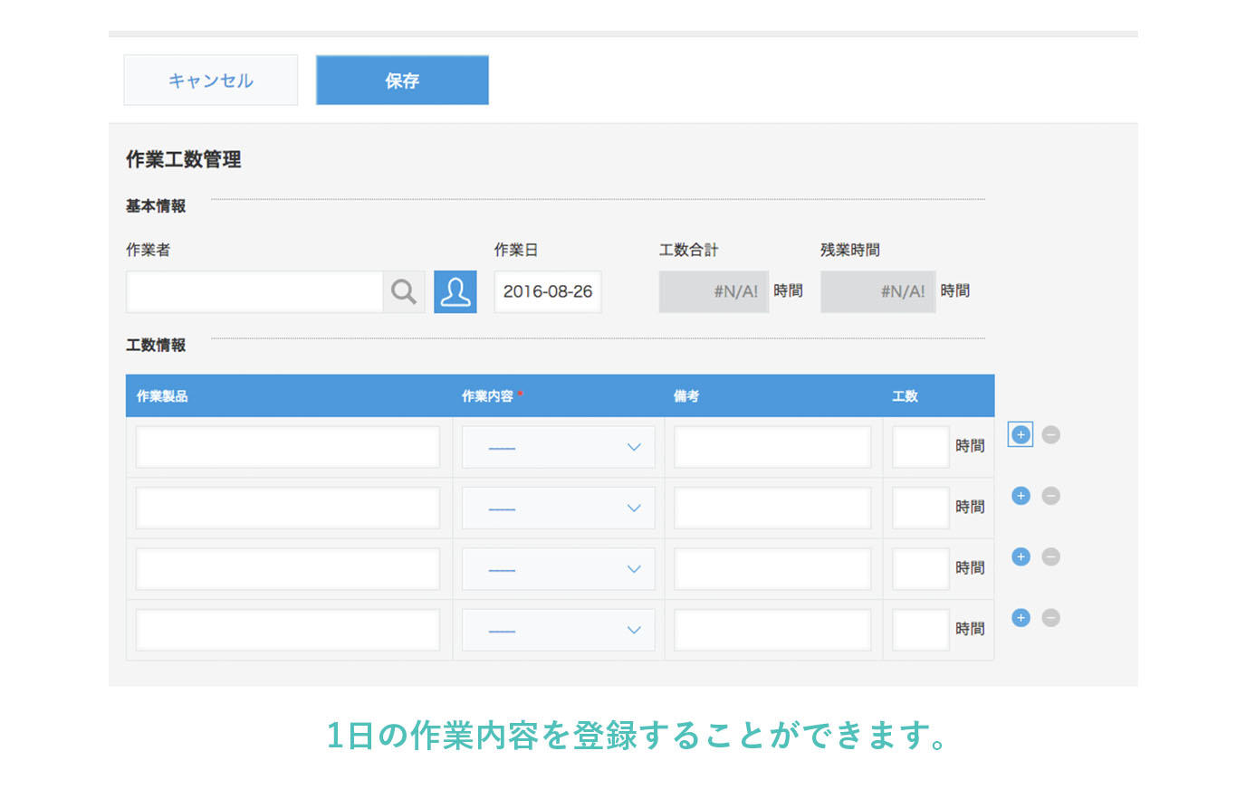 製造業作業工数管理 Kintone キントーン すぐに使えるサンプルアプリ サイボウズの業務改善プラットフォーム