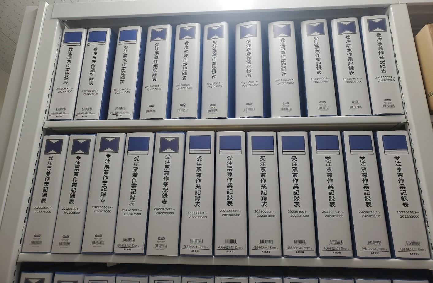 当時、紙で管理していた大量の作業記録